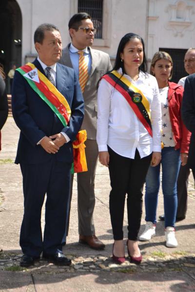 Gobernadora del estado Táchira, Laidy Gómez y el alcalde de la capital, Gustavo Delgado