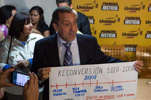 El diputado de la Asamblea Nacional, el economista José Guerra, asegura que reconversión monetaria "arrancó mal" Foto EFE