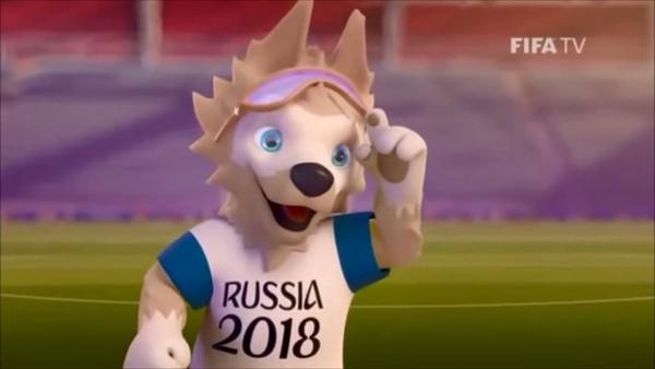 Zabivaka, el pequeño lobito goleador que acompañará a los fanáticos en Rusia 2018/Foto: Captura de pantalla de FifaTv