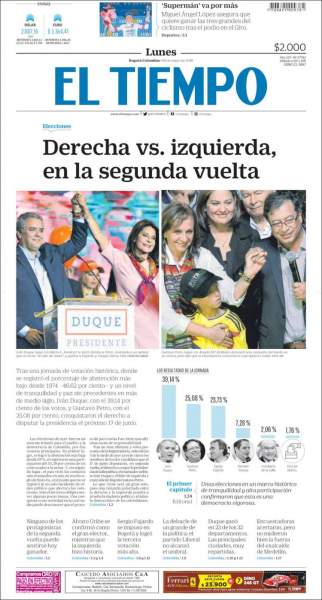 Diario el tiempo de Colombia Elecciones