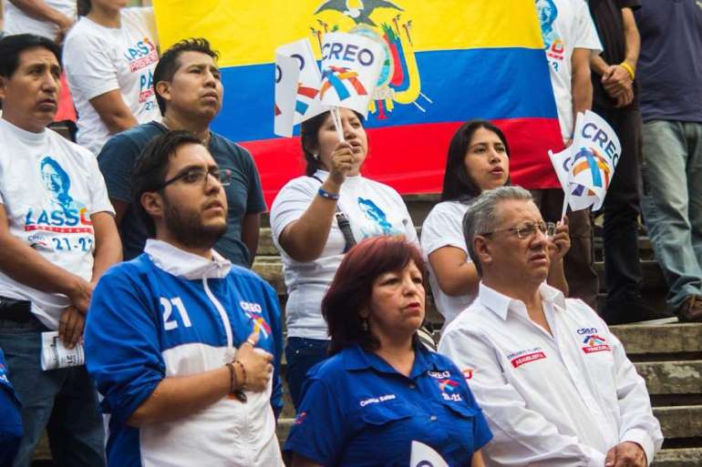 Representantes del Partido ecuatoriano CREO exigen a Gobierno de Ecuador desconocer elecciones del 20 de mayo en Venezuela/ Foto: Cortesía