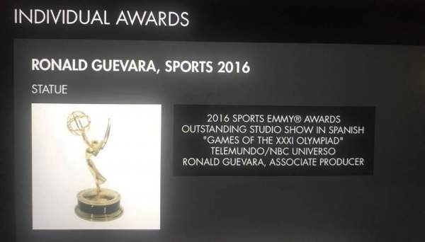 premios emmy ronald guevara