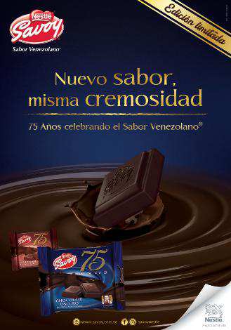 Key visual Chocolate Oscuro 75 Años SAVOY