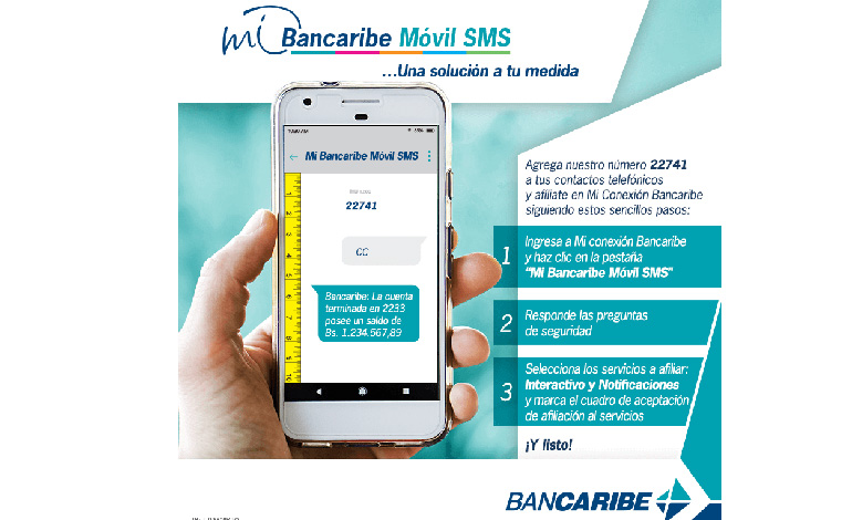 Mi Bancaribe Móvil SMS permite realizar múltiples transacciones