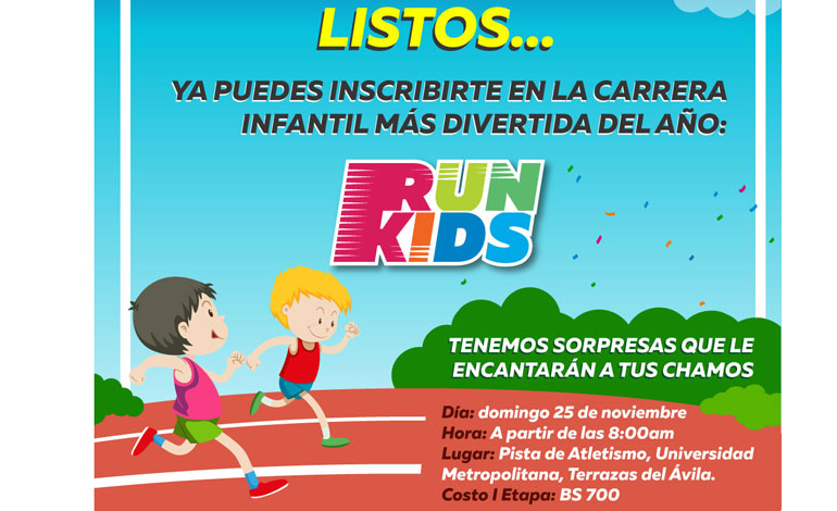 500 niños correrán hacia la meta en la Run Kids