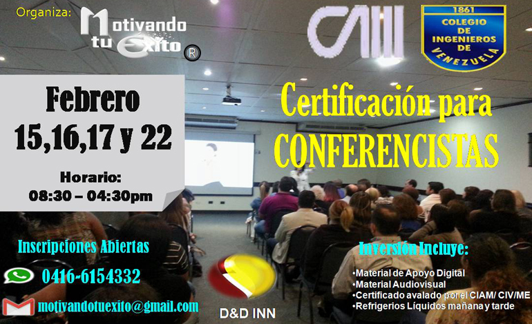 Hotel D&D INN Tibana Caracas será sede de la “Certificación para Conferencistas