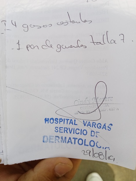 Recipe médico de Gerson Márquez. Foto: @malvis_a