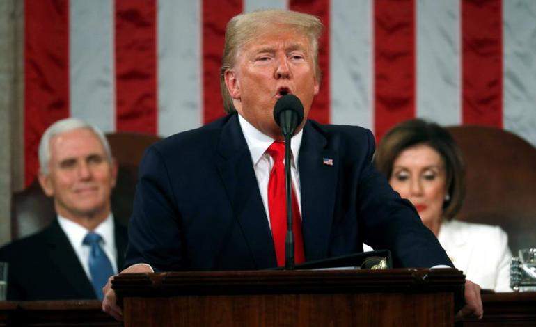 Trump evitó hablar sobre el impeachment en su discurso del estado de la unión