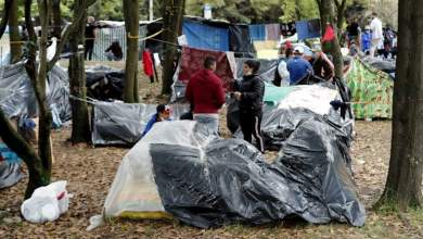 Venezolanos se refugian en campamentos improvisados en Bogota