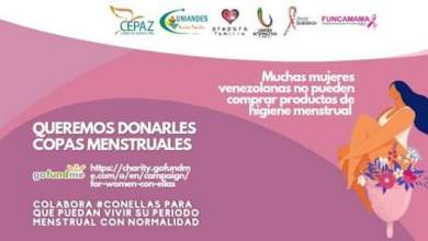 Photo of Alianza «Con Ellas» sigue donando copas menstruales a mujeres venezolanas