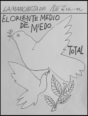 Caricatura de Régulo dos dos palomas de la paz