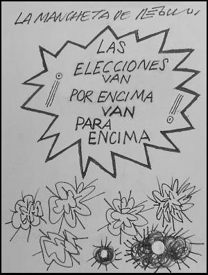 Caricatura de Régulo con texto sobre las elecciones en Venezuela